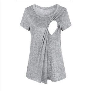 ! BOGO" 🔥  Maternity Nursing Top T-shirt Tee shirt  Gray Grey Size S